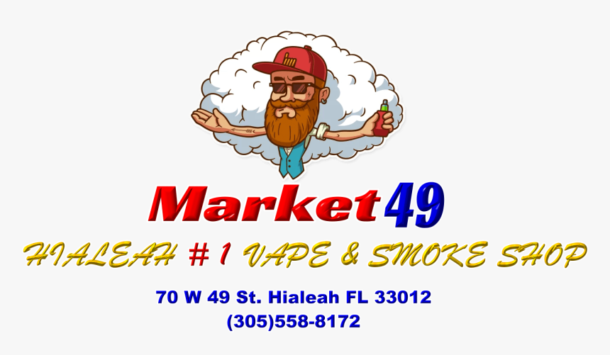 Market 49 Vape & Smoke Shop Hialeah - Cartoon, HD Png Download, Free Download