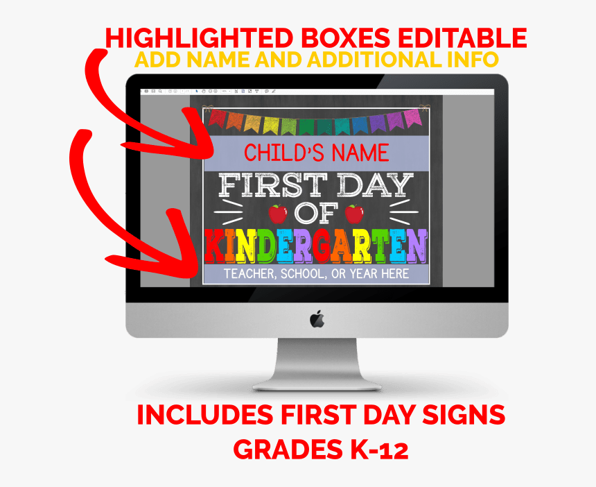 Grab A Complete K-12 Set Of First Day Of School Signs - Bitcoin, HD Png Download, Free Download