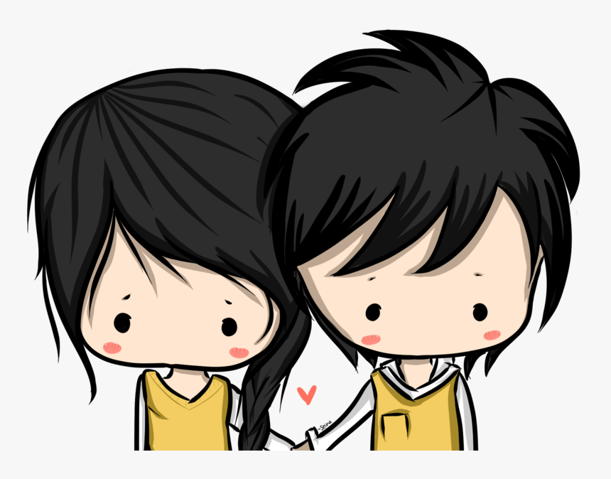Chibi Couple Holding Hands, HD Png Download, Free Download