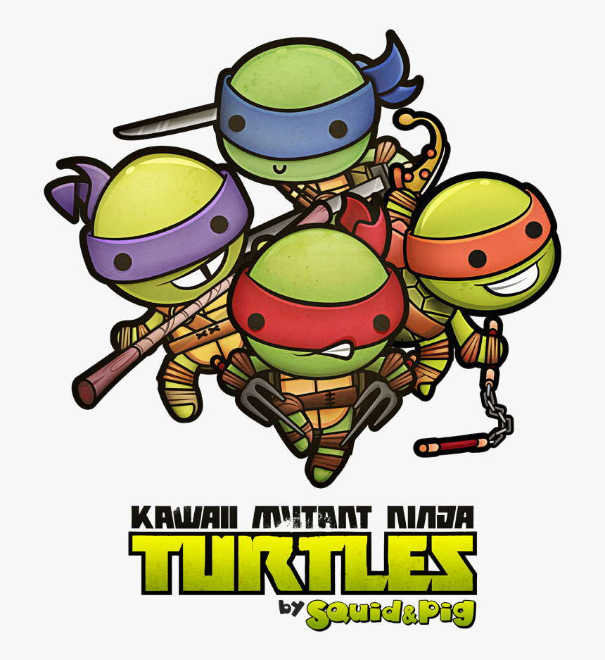 Ninja Turtles Clipart Kawaii - Cute Ninja Turtles Png, Transparent Png, Free Download