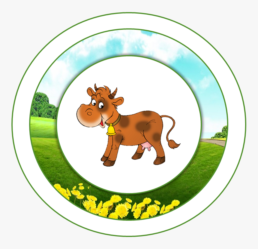 Topper O Etiqueta - Sticker Animales De La Granja De Zenon Para Imprimir, HD Png Download, Free Download