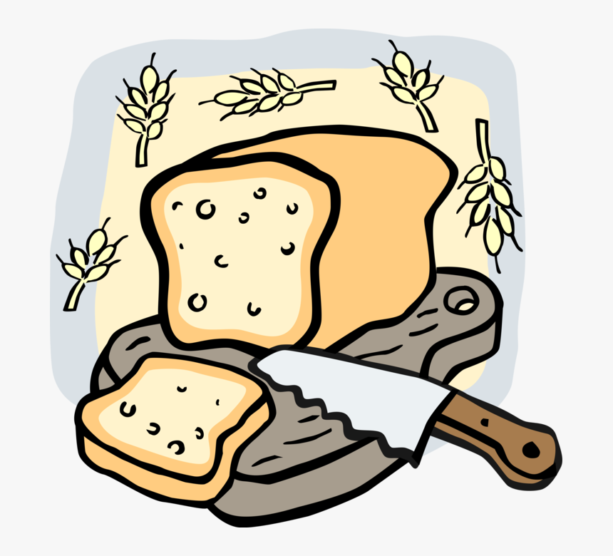 Vector Illustration Of Freshly Baked Loaf Of Wheat - Slice Clipart, HD Png Download, Free Download