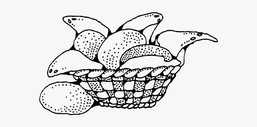 Basket Of Buns Vector Image - Dibujo De Canasta De Tortillas, HD Png Download, Free Download