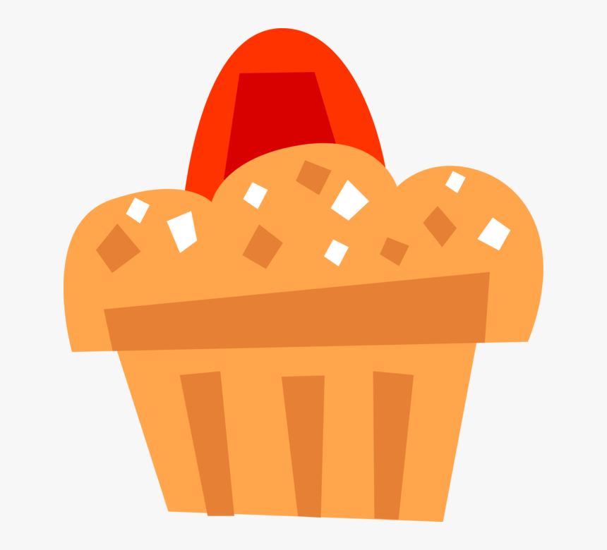 Vector Illustration Of Baked Quick Bread Muffin Eaten, HD Png Download, Free Download