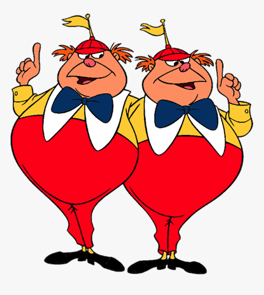 Tweedle Dee And Tweedle Dum - Cartoon Alice In Wonderland Tweedle Dee And Tweedle, HD Png Download, Free Download