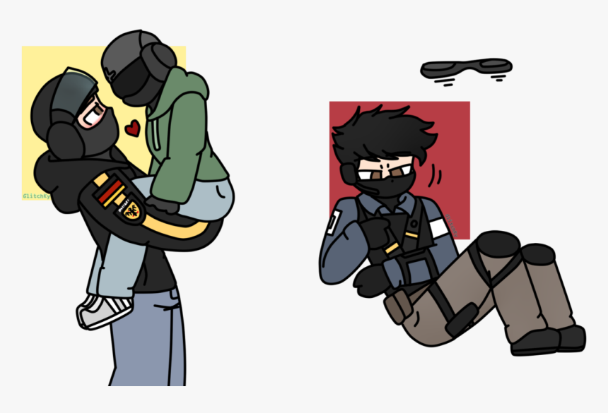 Ofc Bandit X Jäger, They’re Adorable~ 
& The Best Droney - Cartoon, HD Png Download, Free Download
