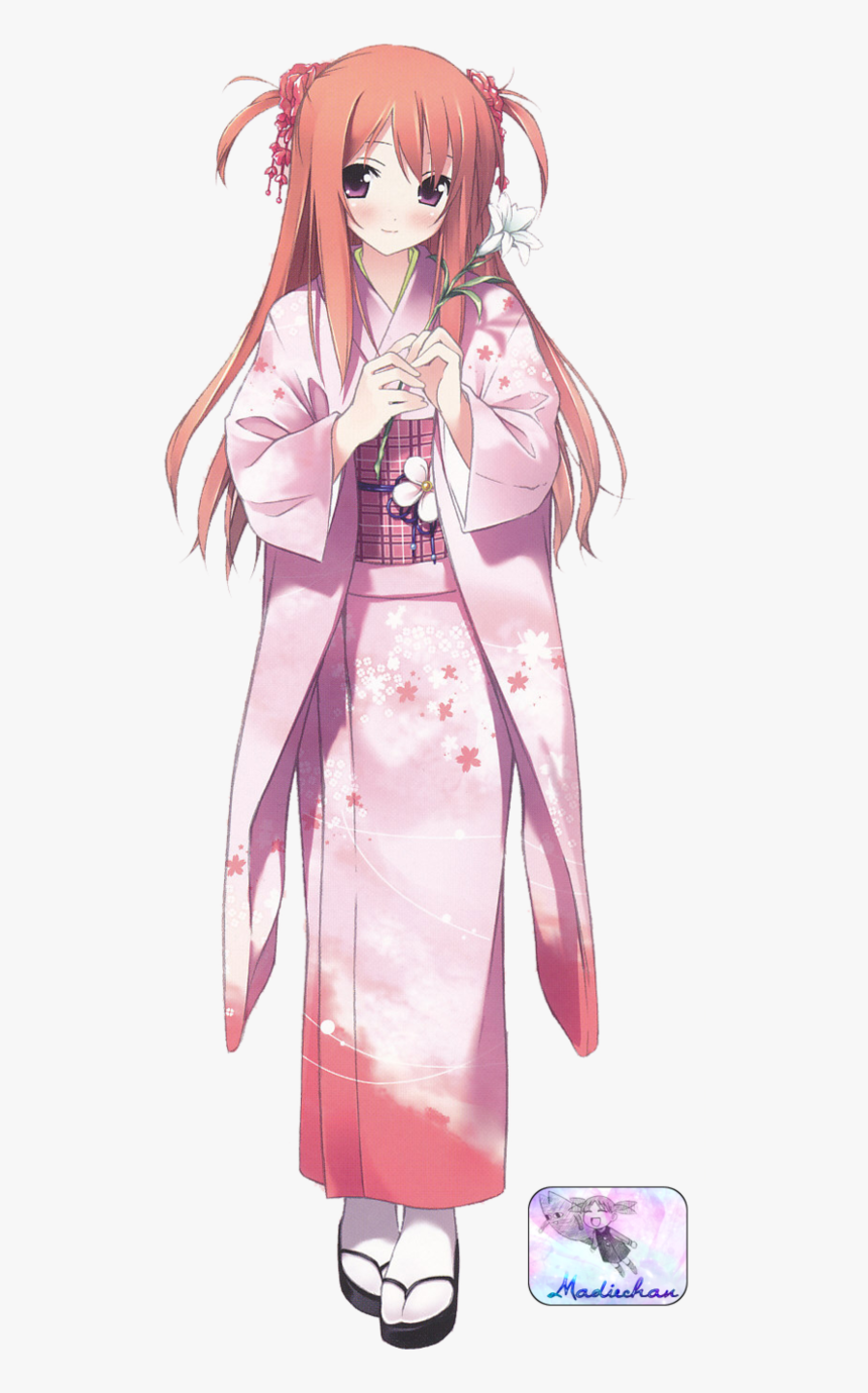 Anime Girl Kimono Png, Transparent Png, Free Download