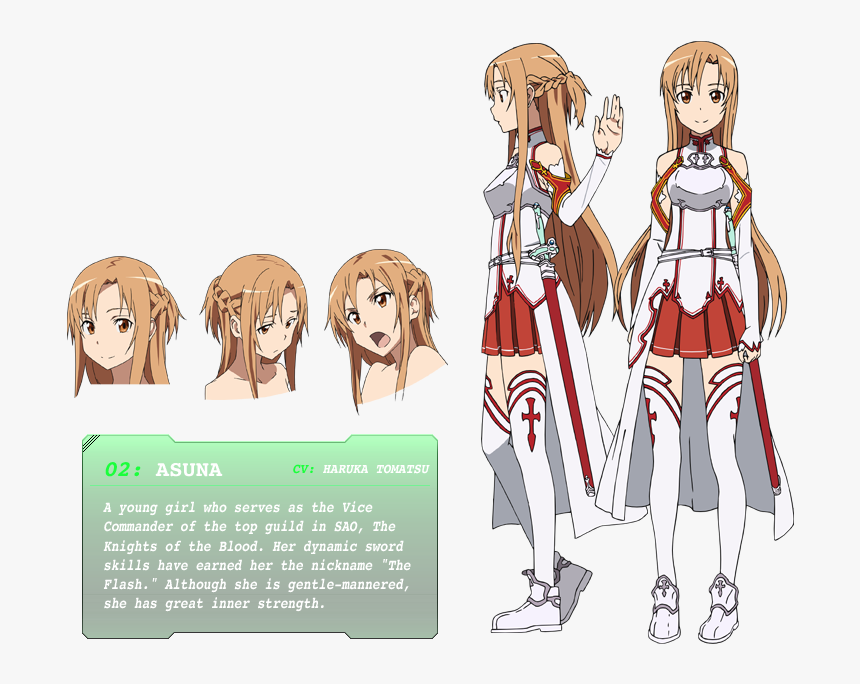 Asuna Description - Sword Art Online Character Design, HD Png Download, Free Download