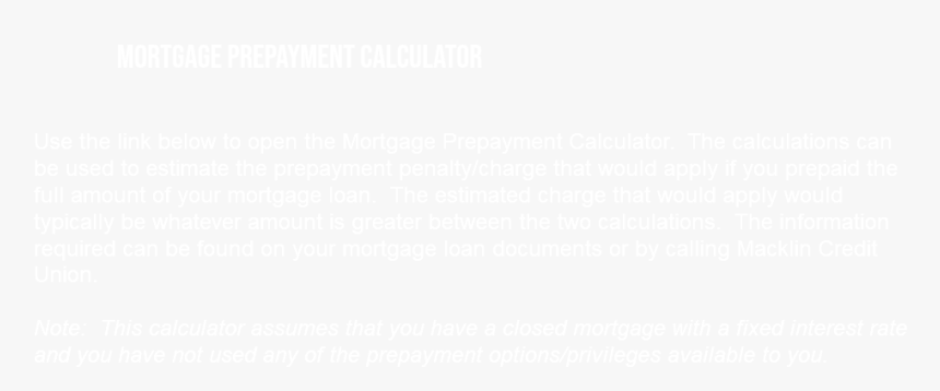  mortgage Prepayment Calculator Use The Link Below, HD Png Download, Free Download