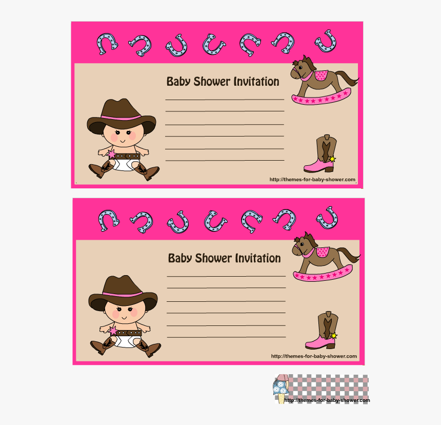 Cowgirl Clipart Printable - Baby Shower, HD Png Download, Free Download