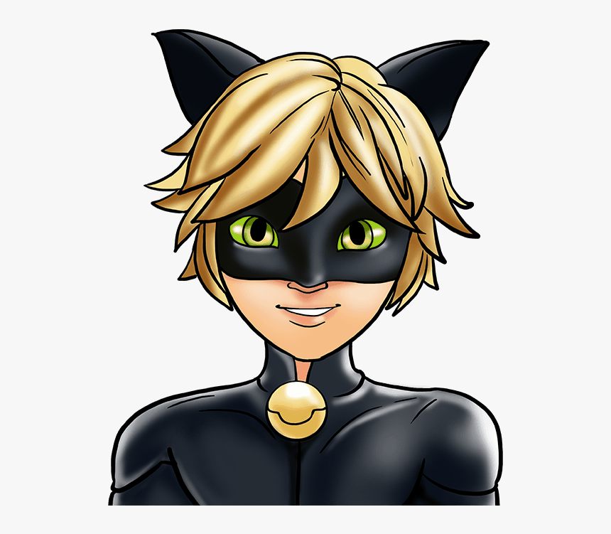 How To Draw Cat Noir - Draw Cat Noir Step By Step, HD Png Download, Free Download