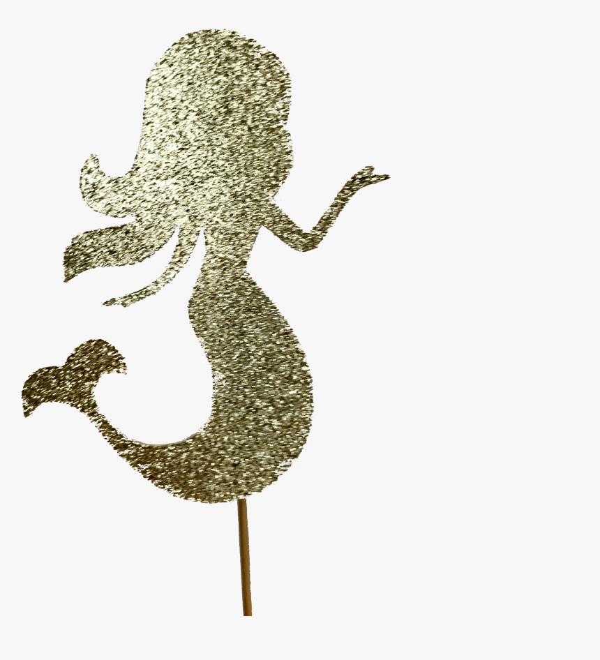 Mermaid Gold Glitter Cake Topper - Gold Mermaid Png Transparent, Png Download, Free Download