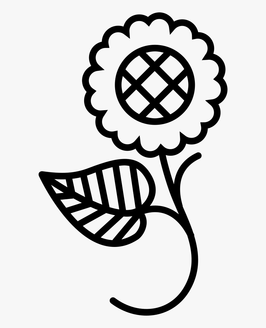 Floral Design Of One Flower On A Branch With One Leaf - Best Deals Icon, HD Png Download, Free Download