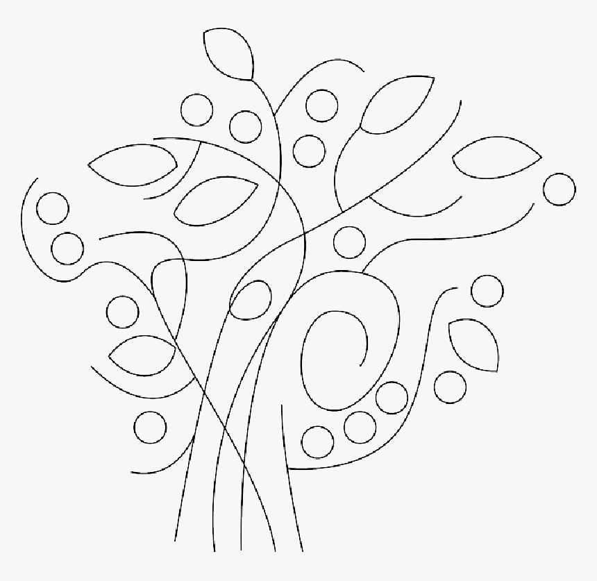 Branches, Tree, Abstract, Stylistic, Leaves, Reed, - Branch And Fruit Design Abstract, HD Png Download, Free Download