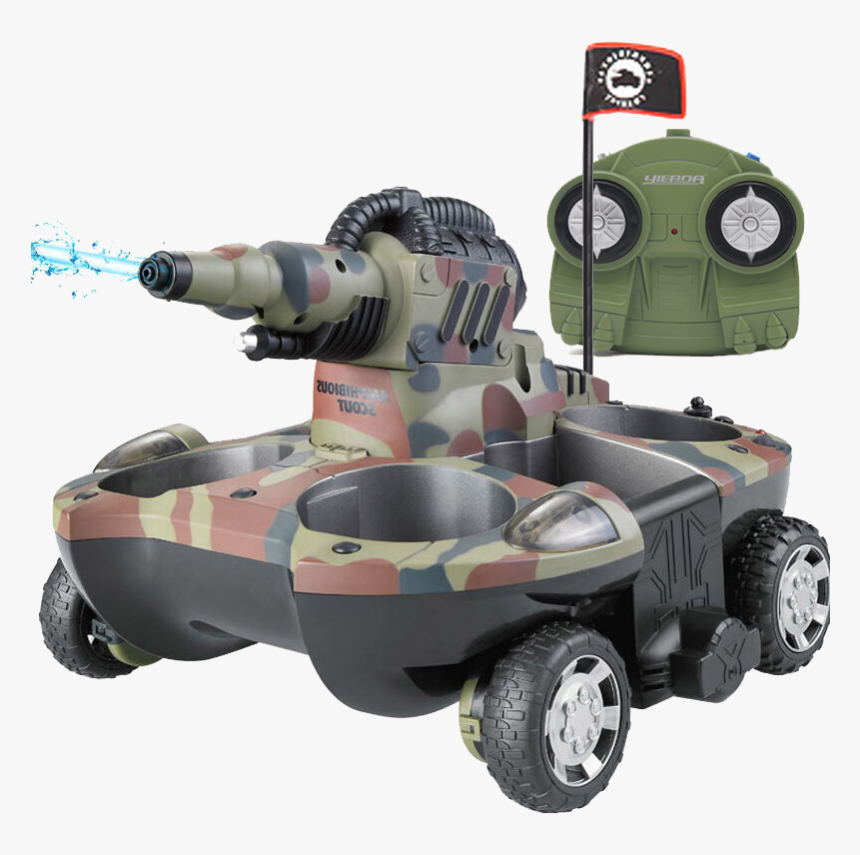 Yier Remote Control Boat Amphibious Tank Toy Boat Remote - Tank, HD Png Download, Free Download