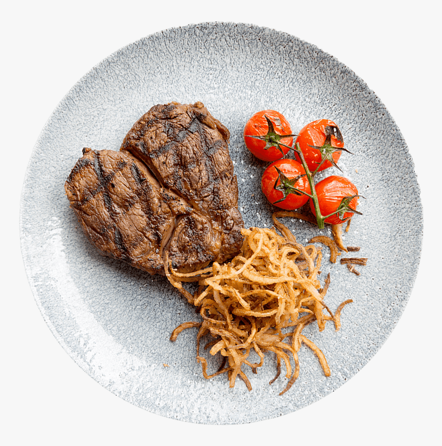 Best Steak In Cheshire - Food In Plate Top View Png, Transparent Png, Free Download