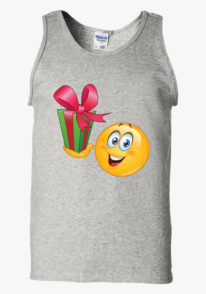 Funny Christmas Emoji T Shirt G220 Gildan 100% Cotton - Active Tank, HD Png Download, Free Download