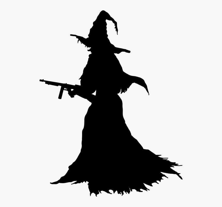 Witch Black And White Clipart, HD Png Download, Free Download