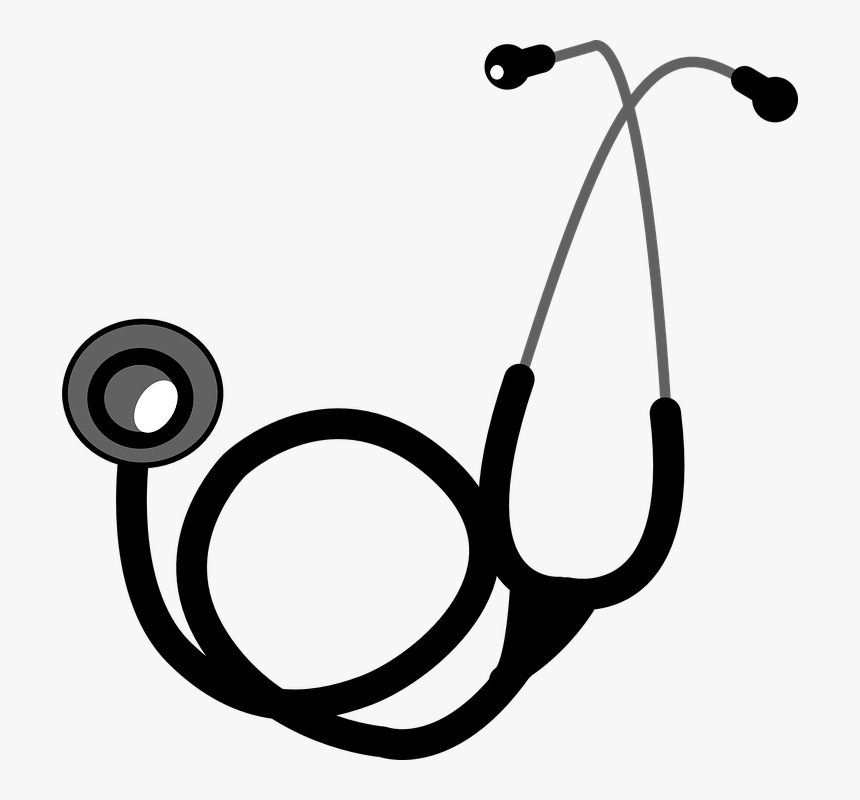 Stethoscope Png - Black And White Doctors Clipart, Transparent Png, Free Download