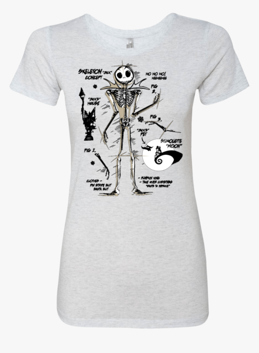Skeleton Concept Women"s Triblend T-shirt - Jack Skellington Concept Art, HD Png Download, Free Download