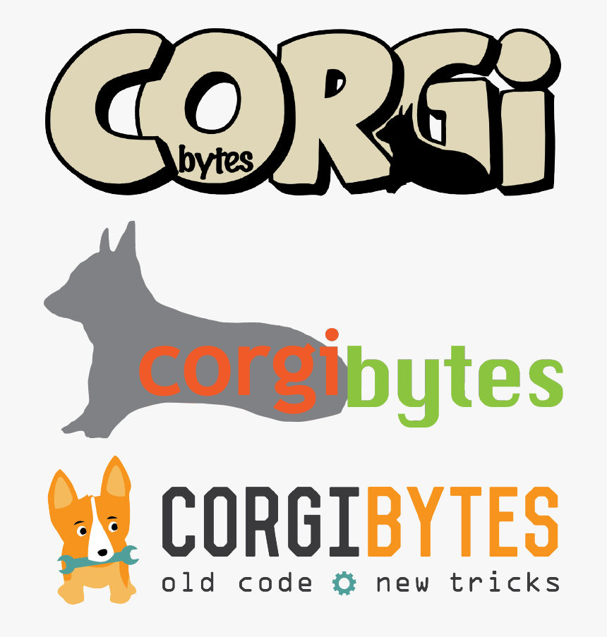 Three Different Versions Of The Corgibytes Logo, The - King Shepherd, HD Png Download, Free Download