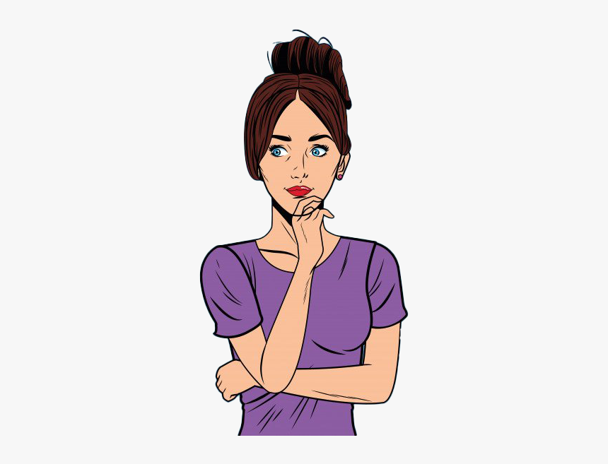 Deep Thinking Woman Png Free Download - Imágenes Animadas De Madre E Hija, Transparent Png, Free Download