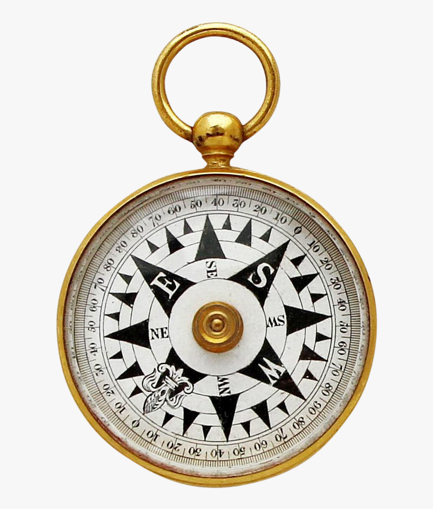 1880s Antique Victorian Pocket Compass In Original - Pocket Compass Png, Transparent Png, Free Download
