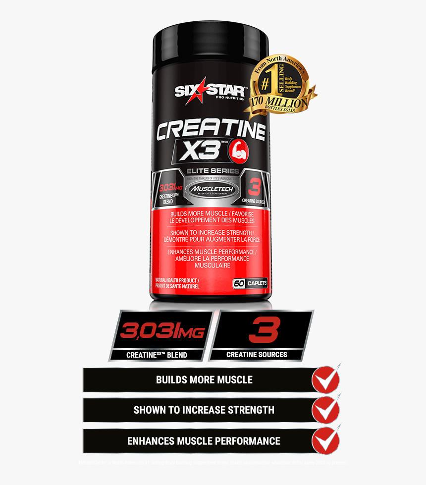 Creatinex3 - Six Star Testosterone Booster, HD Png Download, Free Download