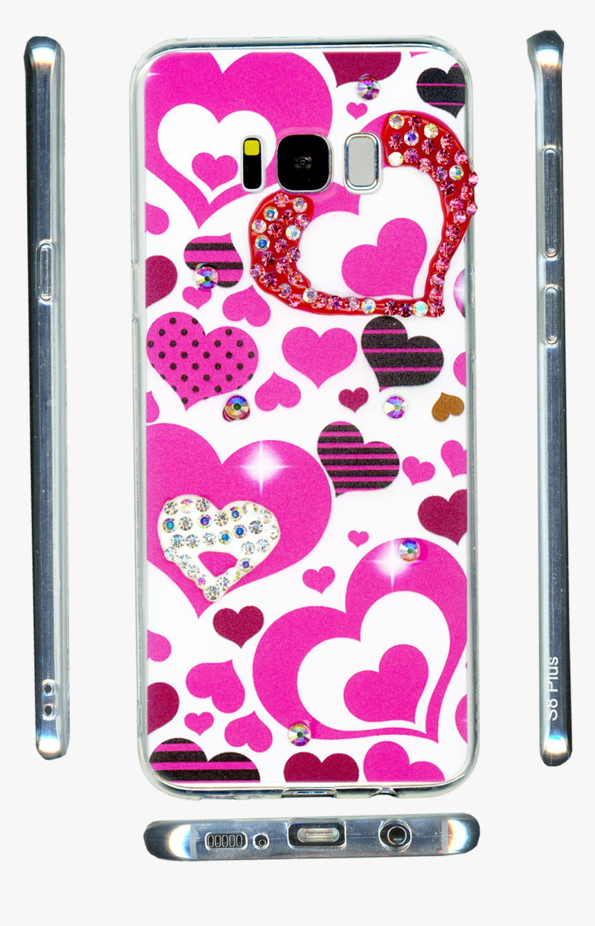 Samsung Galaxy S8 Plus Mm Electroplated Bling Heart - Mobile Phone Case, HD Png Download, Free Download