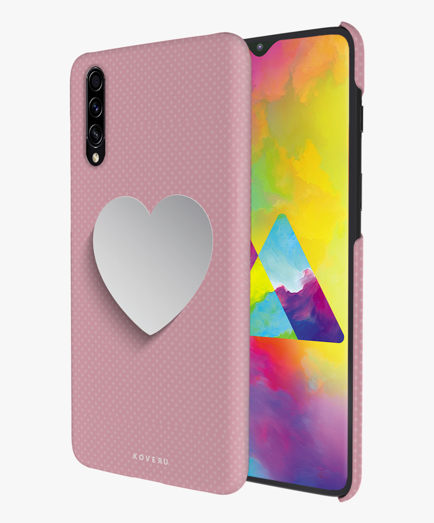 Heart Cover Case For Samsung Galaxy A50s - Stripes On Green Cover, HD Png Download, Free Download