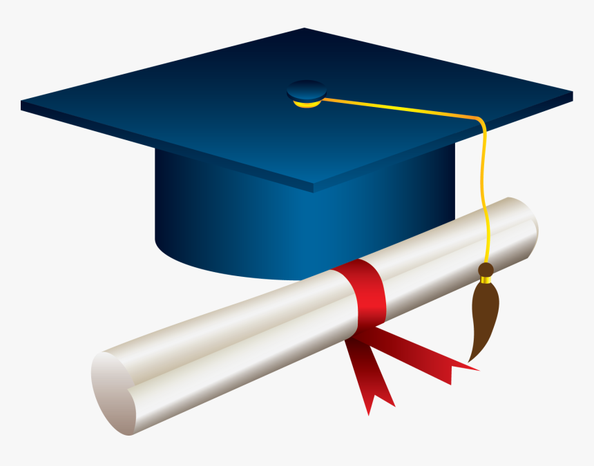 Senior Cap And Diploma Blue Graduation Cap With Diploma Clipart Hd