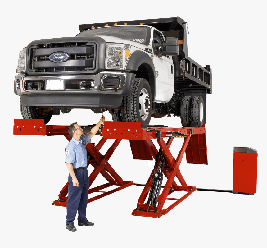 Scissor Lift Used To Inspect Under Heavy-duty Vehicle - Rx16 Scissor Lift, HD Png Download, Free Download