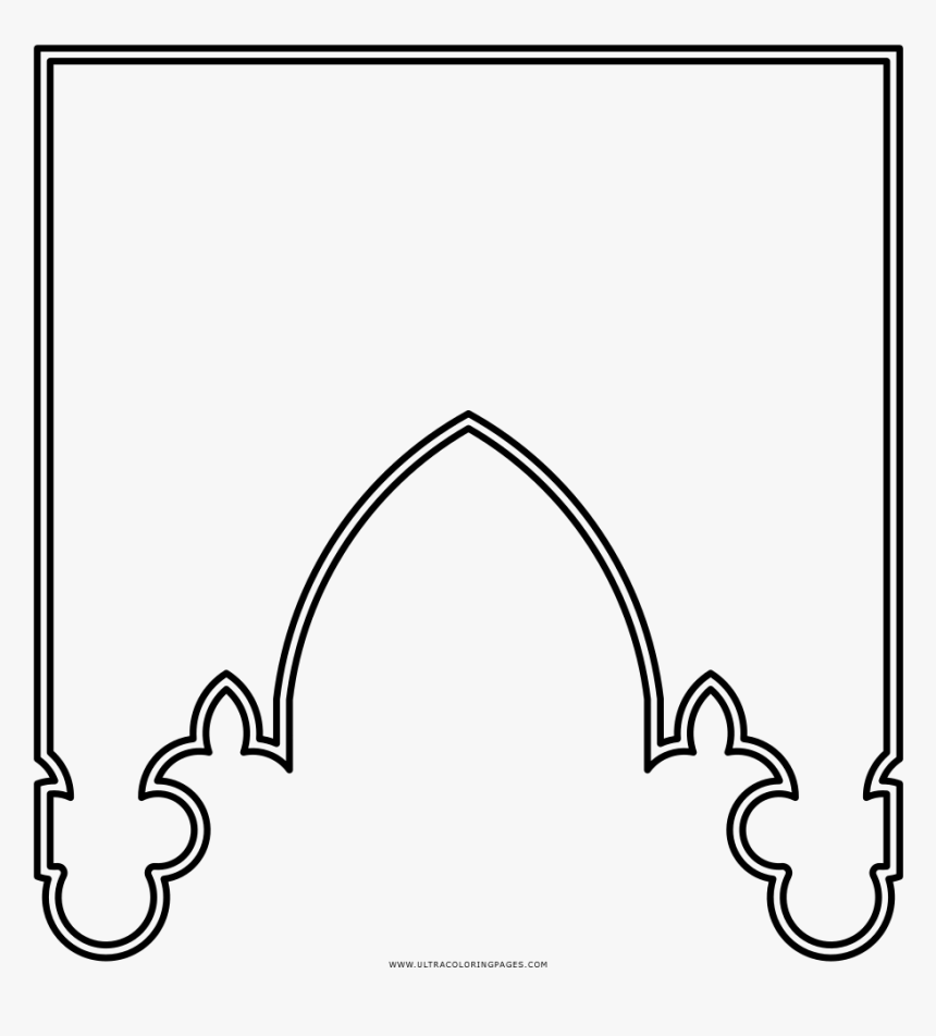 Islamic Pattern Coloring Page - Line Art, HD Png Download, Free Download