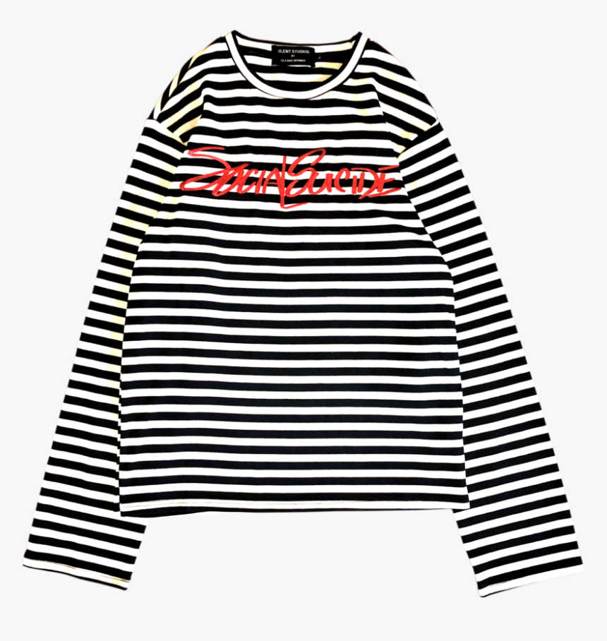 Long Sleeve Striped High Neck Shirt For Women, HD Png Download, Free Download