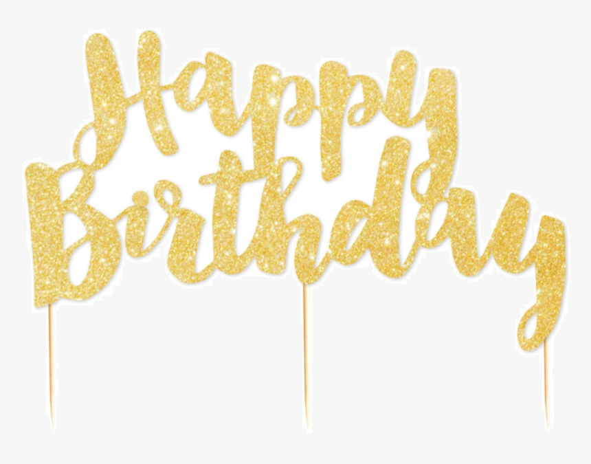 Gold Happy Birthday Balloons Png, Transparent Png, Free Download