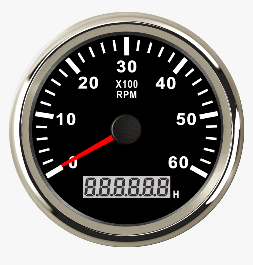 6000/8000 Rpm Tachometer Car Marine Tacho Meter Gauge - Tachometer, HD Png Download, Free Download