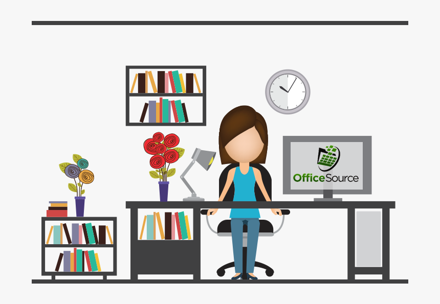 Receptionist Clipart Office Helper - Cartoon, HD Png Download, Free Download