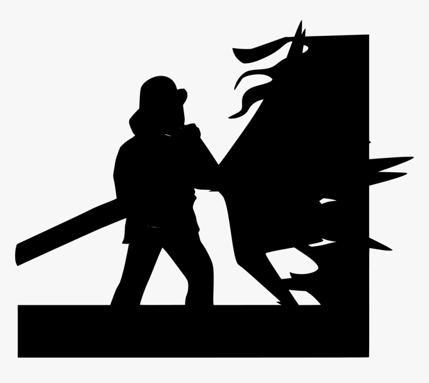 Transparent Firefighter Silhouette Png - Firefighter, Png Download, Free Download