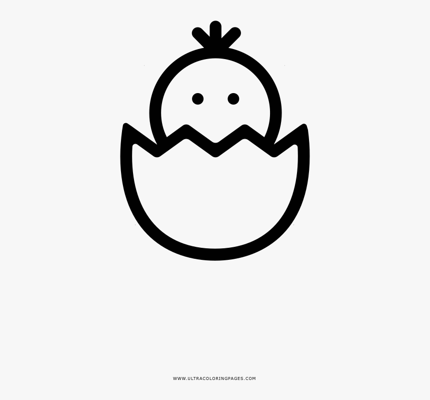 Easter Chick Coloring Page - Smiley, HD Png Download, Free Download