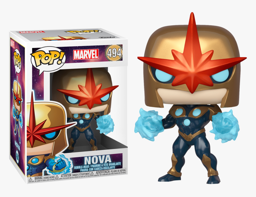 Nova Metallic Pop Vinyl Figure - Marvel 80th Anniversary Funko Pop, HD Png Download, Free Download