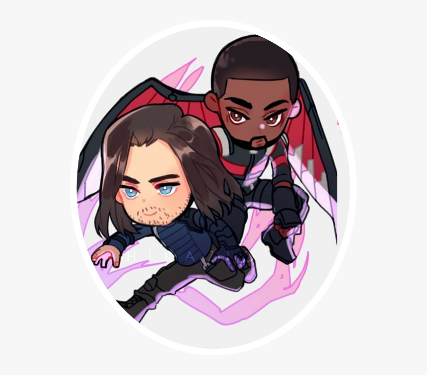 Falcon & Wintersoldier - Cartoon, HD Png Download, Free Download