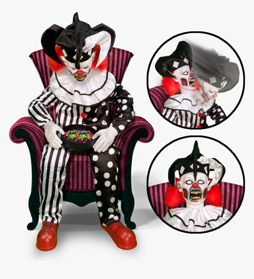 Sitting Scare Clown - Spirit Halloween Sitting Scare Clown, HD Png Download, Free Download