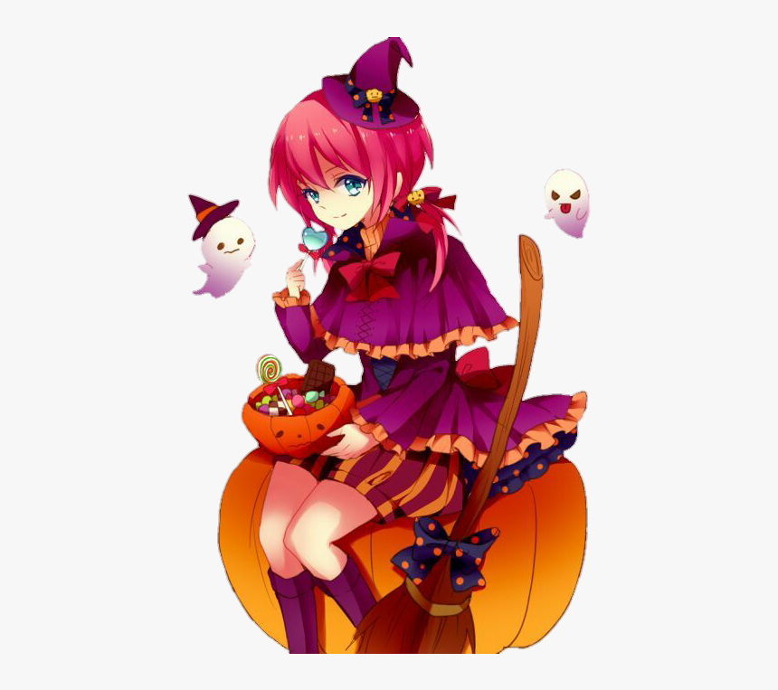 Anime Halloween Png - Halloween Anime Girl Png, Transparent Png, Free Download