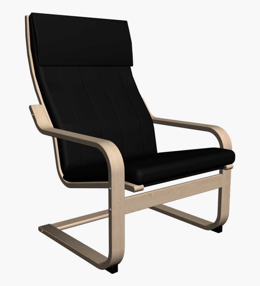 Beige Metal Frame Ikea Poang Chair For Exciting Furniture - Office Chair, HD Png Download, Free Download