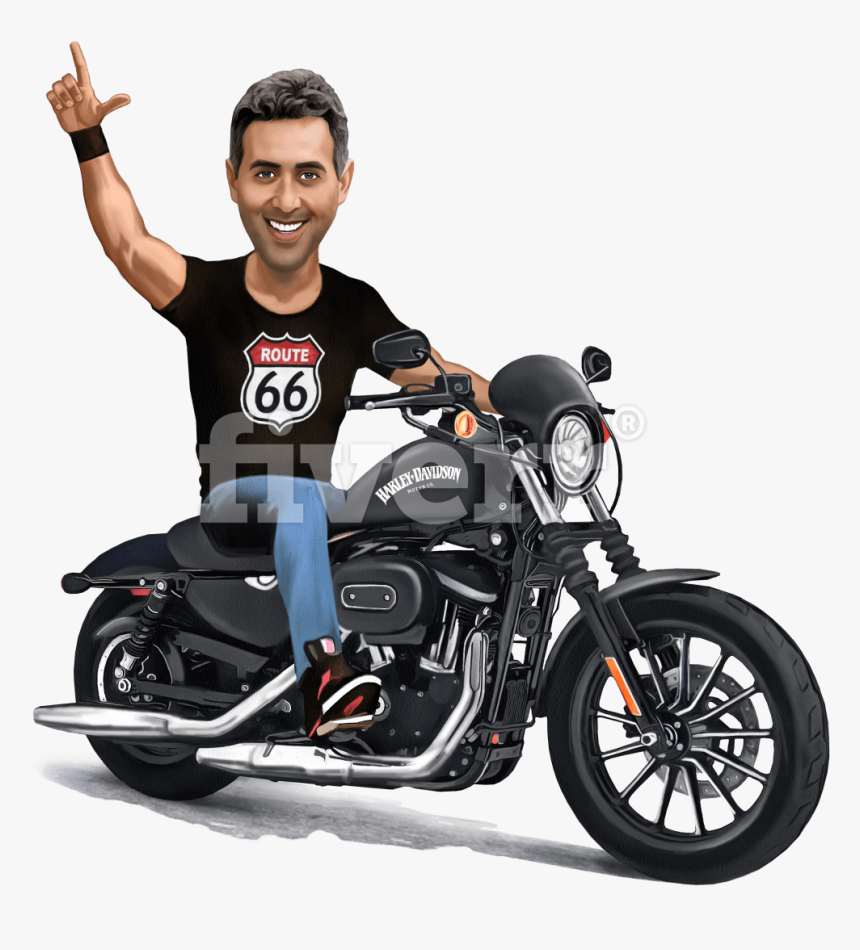 Do Couples Caricature Full Body Caricature Custom Cartoon - Harley Davidson Lightweight Motorcycle, HD Png Download, Free Download