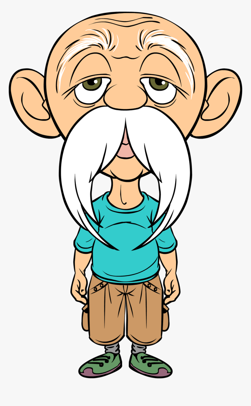 Old Clipart Caricature - Free Cartoon Old Man, HD Png Download, Free Download