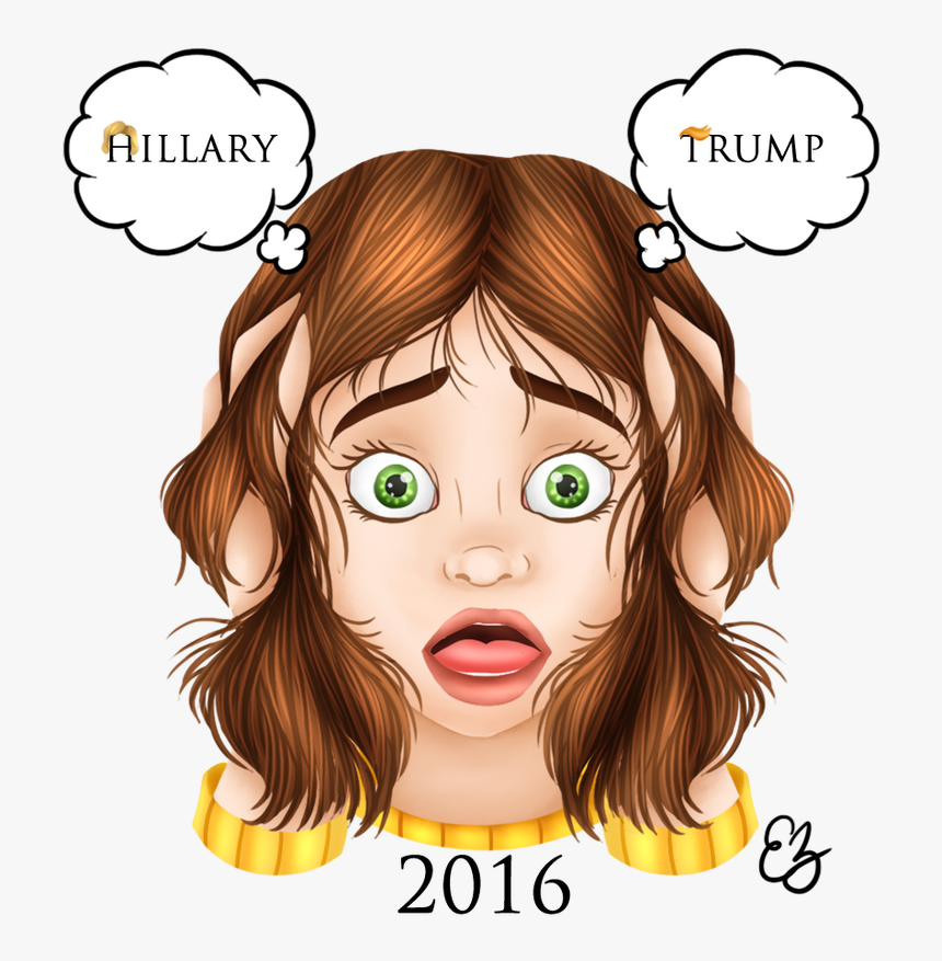 Hillary Transparent Headshot - Cartoon, HD Png Download, Free Download