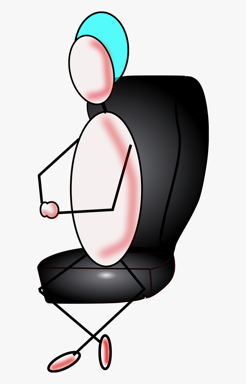 Man Sitting Chair Cartoon - Man Sitting On A Chaircartoon Vector, HD Png Download, Free Download