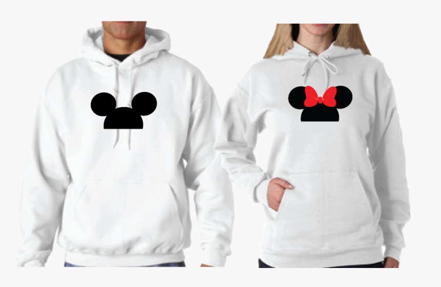 Cute Matching Married Couple Shirts For Mr Mrs Mickey - Sueter Con Capucha Minnie Mouse, HD Png Download, Free Download