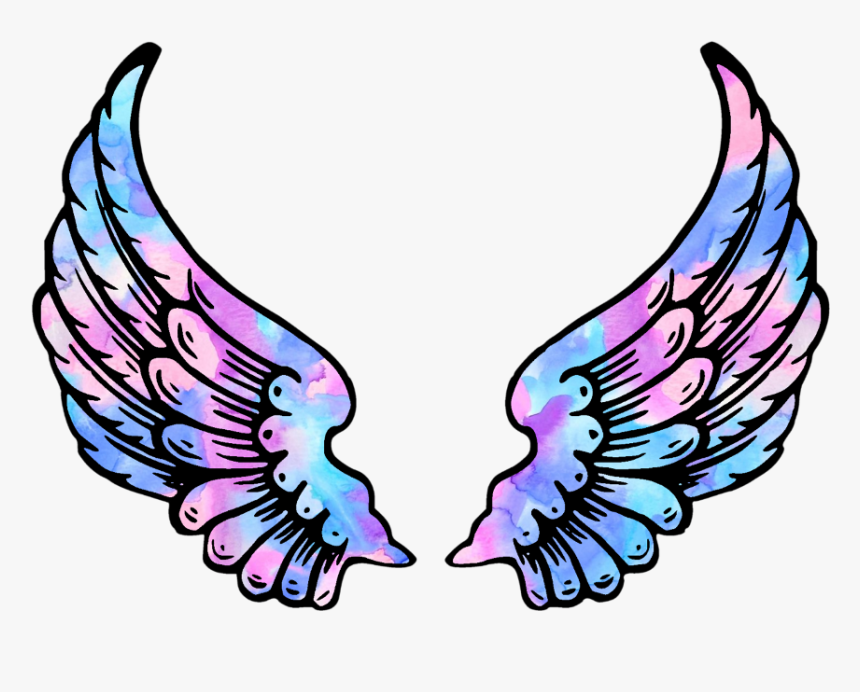 Wings Angel Angelwings Space Galaxy Stars Star Wing - Angel Wings With Numbers, HD Png Download, Free Download